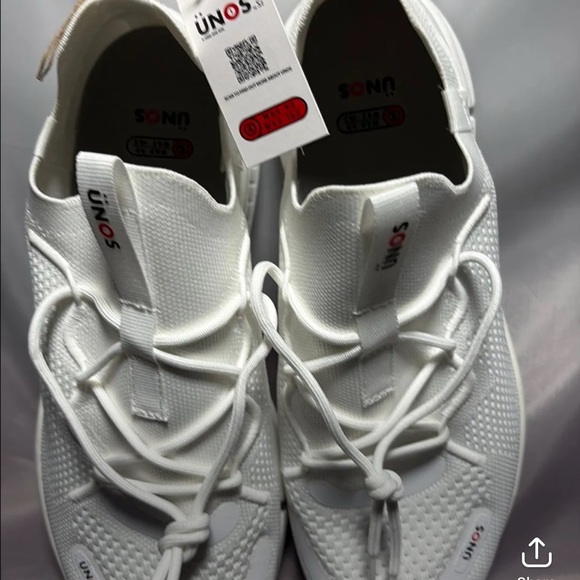 UNOS by SZ Adult Sneakers - White M 8.0-9.0/W 9.5-10.5: Lace up, Breathable - Picture 6 of 8